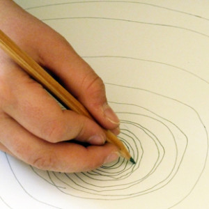 Start with a simple spiral to explore how you control the drawing medium