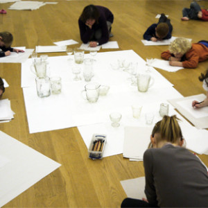 This resource encourages children to tackle foreshortening and aerial perspective by drawing on tracing paper from a still life of translucent glass.