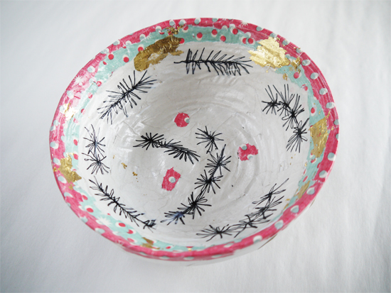 Decorated Paper bowls: Decorated (Christmas) bowl