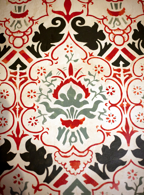 Wall decoration painted in Queens College, Cambridge