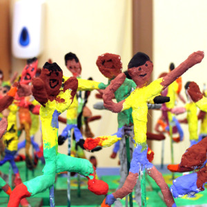 Finished painted and decorated Modroc figures A Brazilian football team1