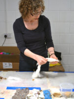 Artist Andrea Butler demonstrates how to make felt