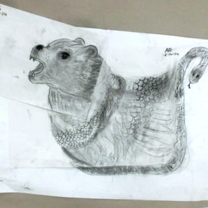 Amy's 'Bear - Lion - Snake' with Ellie Somerset in The Little Art Studio
