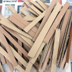 1.5 cm strips of corrugated cardboard