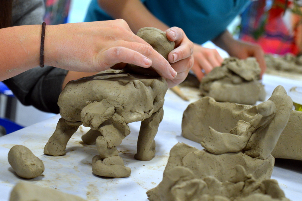 Clay modelling activity for kids/Clay art/Clay art scenery 