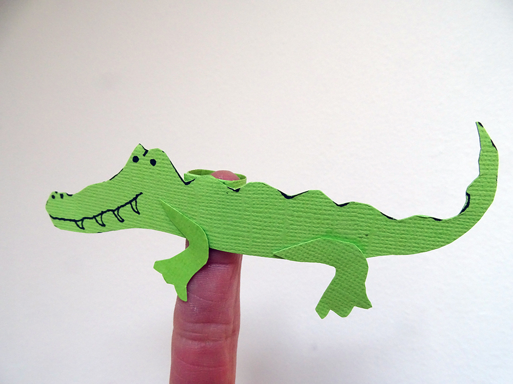 Croc finger puppet