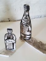 Drawing of bottles