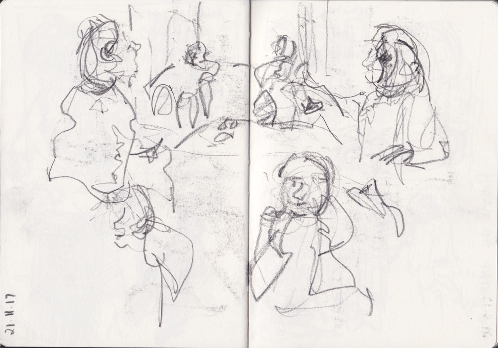 Starting with Contour Drawing: Sketchbook Pages by Andrea Butler