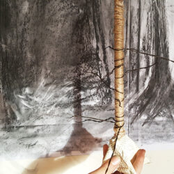 Combine charcoal drawings and making in this fun challenge