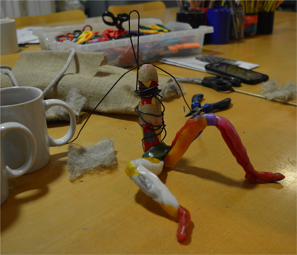 Modelling wax over wire armature
