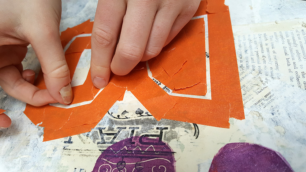 Using masking tape to block out printable areas