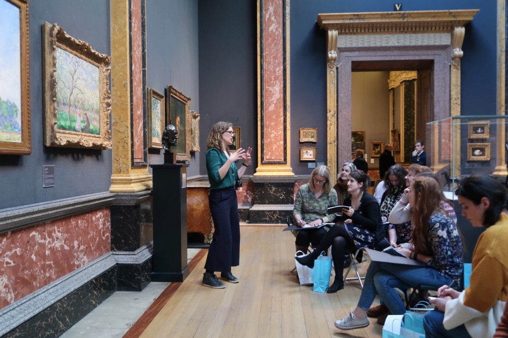 Kate guides teachers on a 'Deep Looking' exercise to support looking and to explore beyond the surface of a painting and develop an imaginative, multi-sensory response. Teachers are encouraged to use their sketchbooks to make notes and sketches and to let their minds wonder.