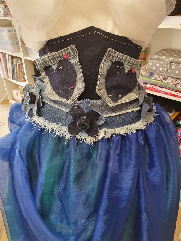 Psyche's dress made by a froup of children called the Fitzy Peters for Inspire 2020 - with teacher Natalie Bailey - Inspire