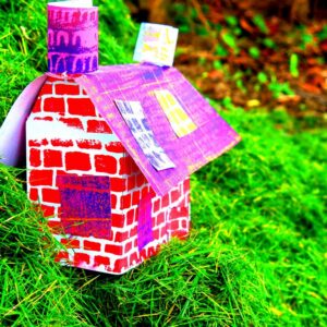 Making houses with printed paper