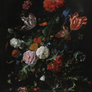Flowers in a glass vase, by Jan Davidsz. de Heem - at the Fitzwilliam Museum Cambridge
