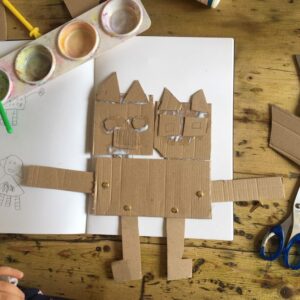 Making a cardboard robot with movable joints