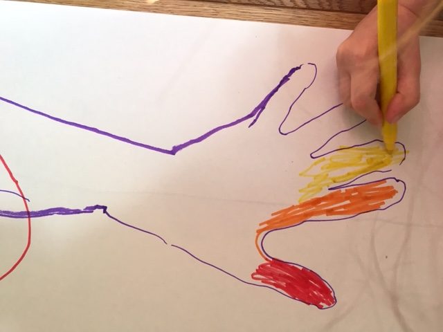 creating a rainbow hand