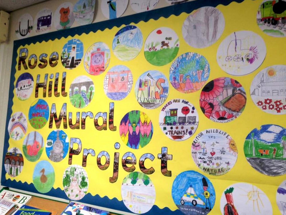 a local school display of participant's designs