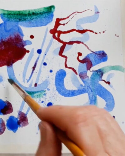 Making marks with watercolour 2 by Emma Burleigh