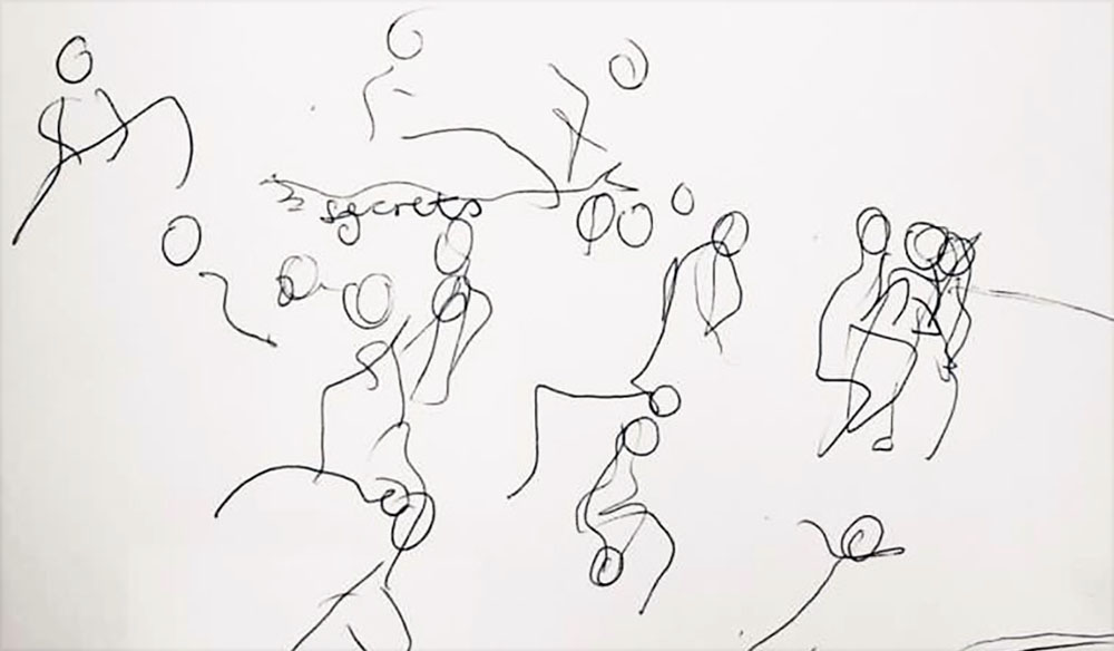Drawing dancers by Tobi Meuwissen