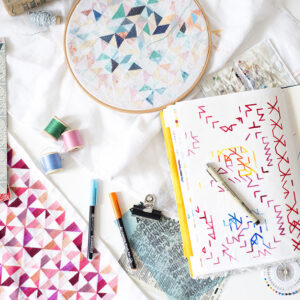 Embroidery Sketchbook and Samples by Rachel Parker