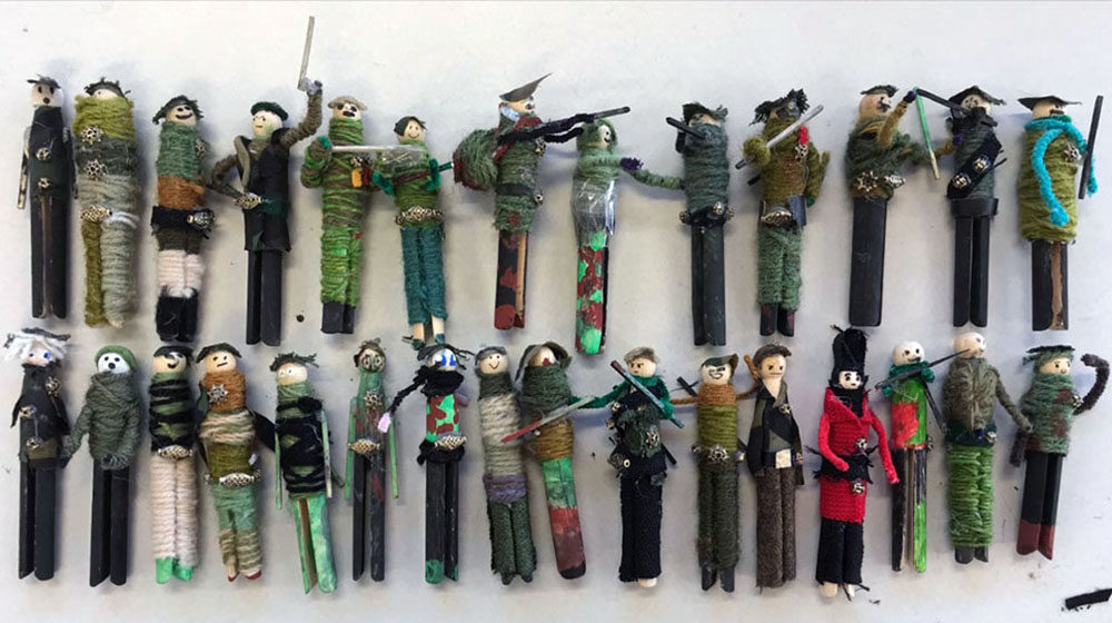 Individual Peg Soldiers By Mandy Barrett