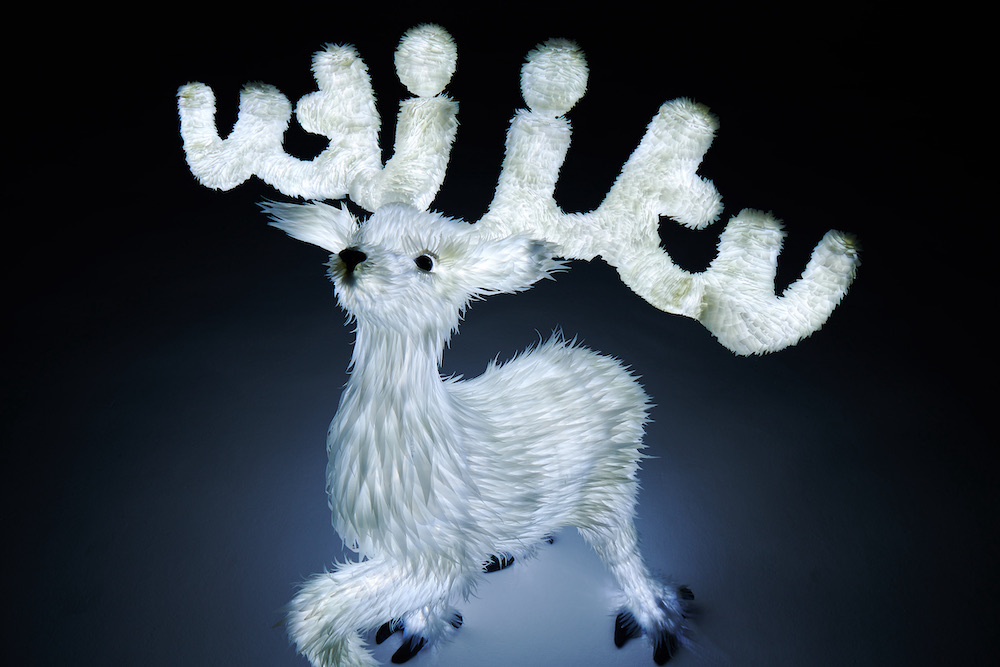 itv Reindeer For itv Creates reimagined Brand Identity by Faith Bebbington (Illuminated Plastic Milk Bottles)