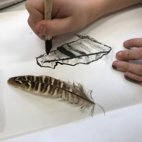 Try drawing activities that can be used to enable close-looking and experimental mark-making