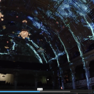 How does projection mapping transform spaces