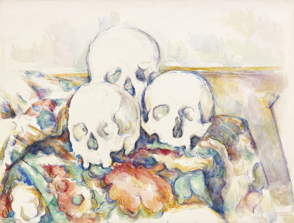 The Three Skulls (ca. 1902–1906) by Paul Cézanne. Original from The Art Institute of Chicago. Digitally enhanced by rawpixel.