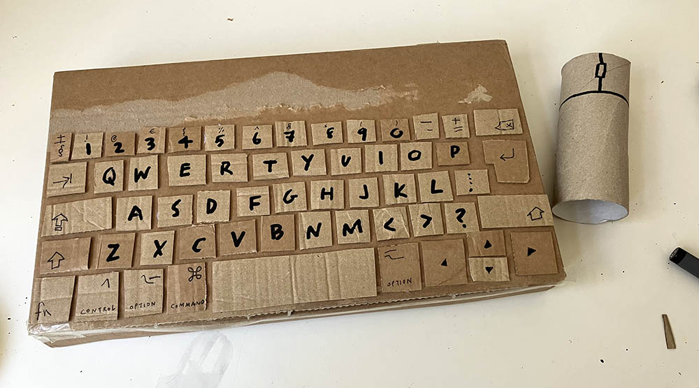 Cardboard Keyboard by Tobi Meuwissen