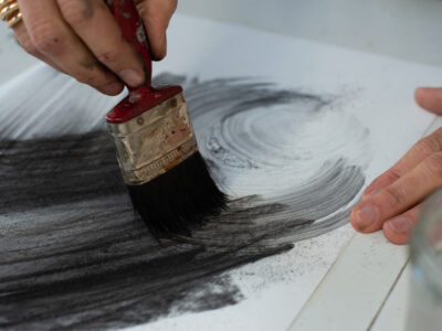 Brushing water Onto Charcoal by Laura McKendry