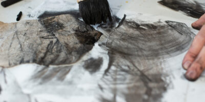 Using a Wet Brush To Make Marks with Charcoal by Laura McKendry