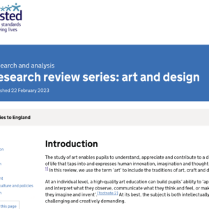 Ofsted Research review art & Design