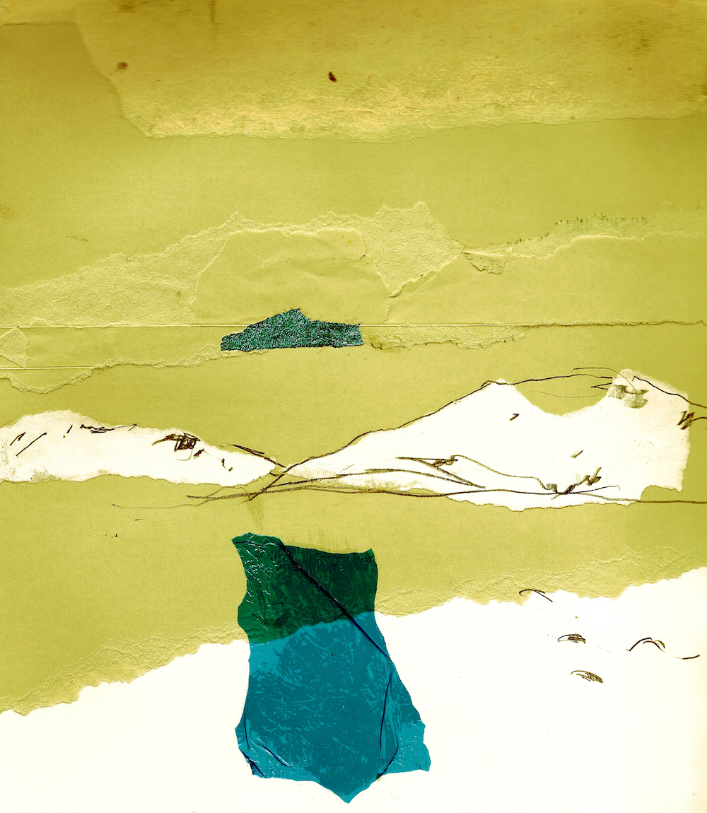 Yellow Iceberg Collage by Frances Hatch