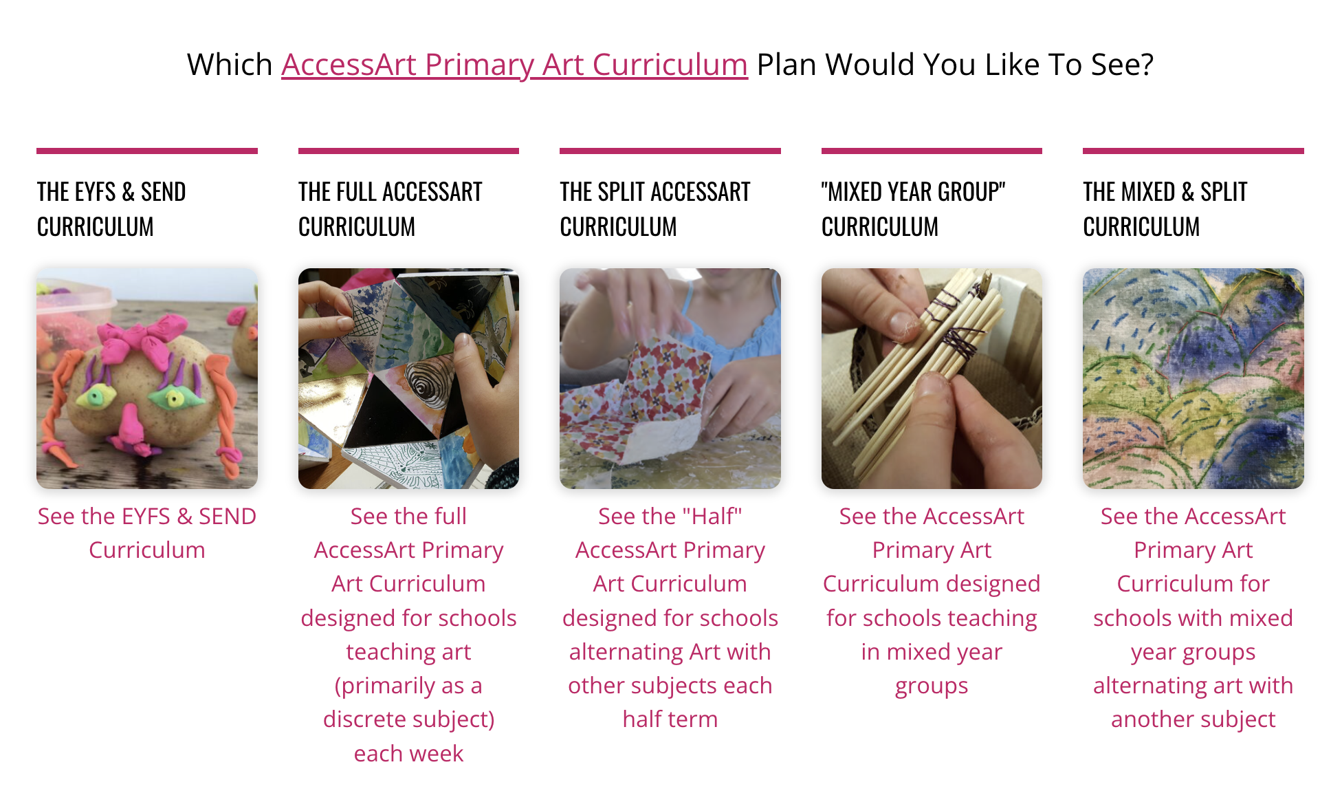 Choose Your accessArt Curriculum