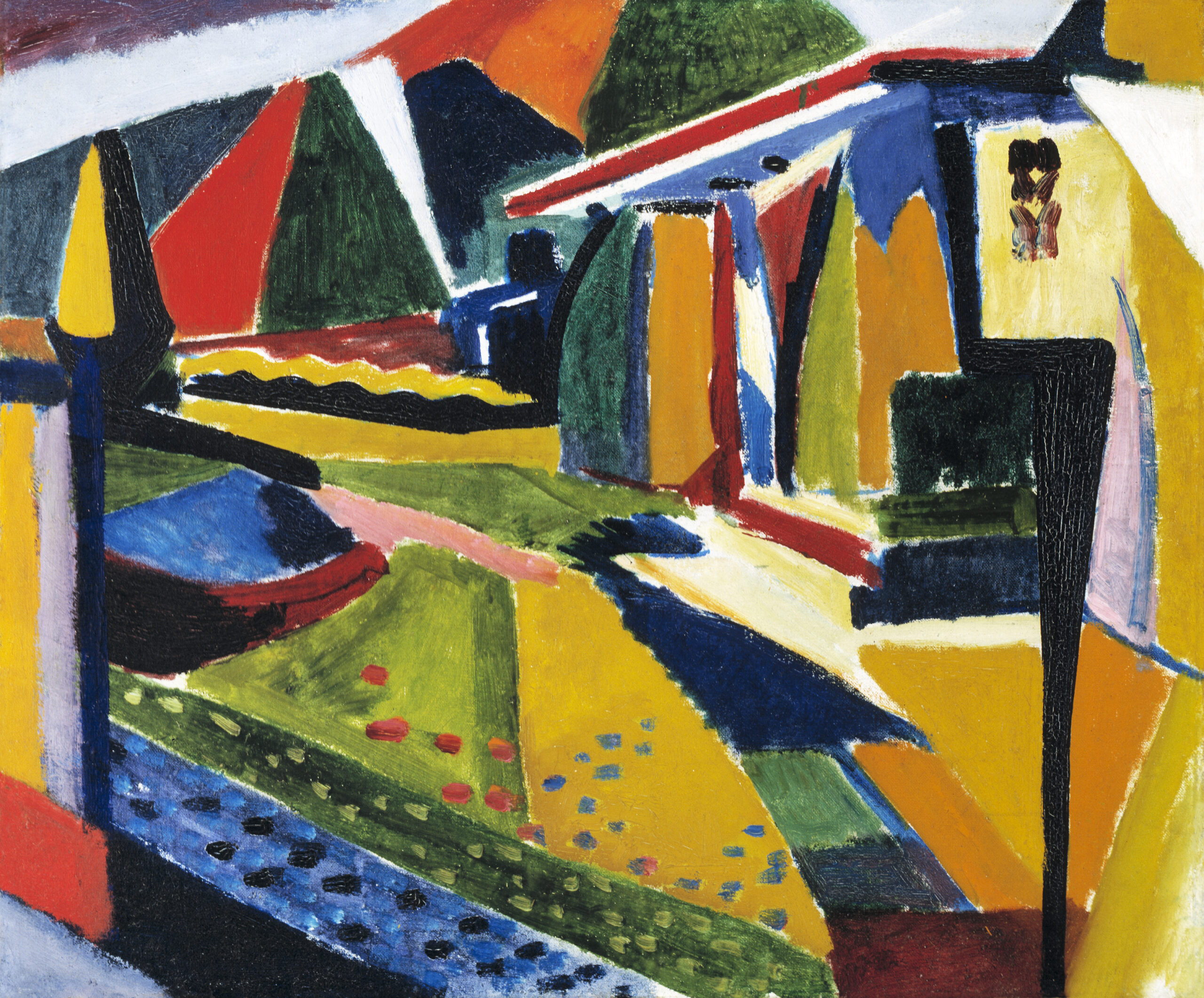 Abstract Landscape (19151916) painting in high resolution by Henry Lyman Sayen. Original from the Smithsonian Institution. Digitally enhanced by rawpixel.